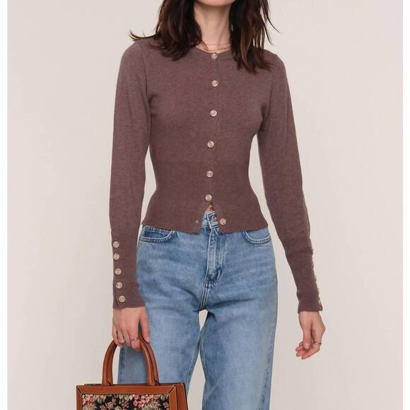 NEW HEARTLOOM seurat cardigan in taupe